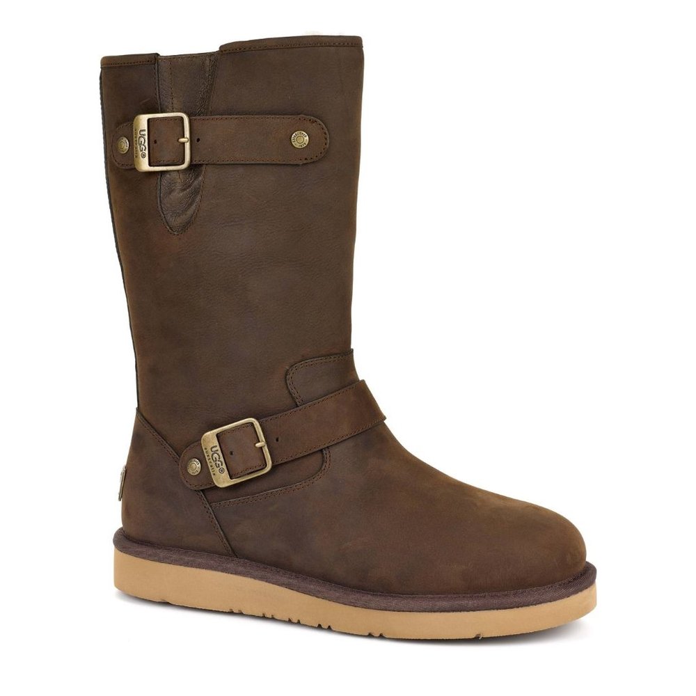 $260 UGG Australia Sutter Boot MOTO BIKER WATER RESIST SUEDE TOAST 6 (D24)